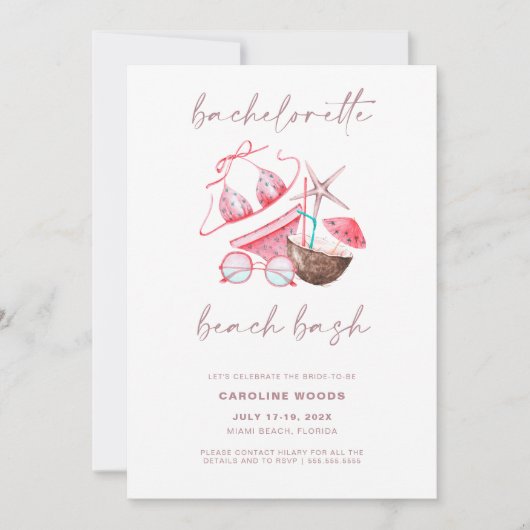 バチェロレッテビーチBashバチェロレッテ 招待状 (正面)
