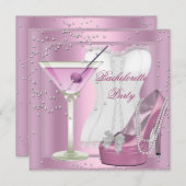 バチェロレッテピンクコルセットハイヒールシューズ2 招待状 (正面/裏面)