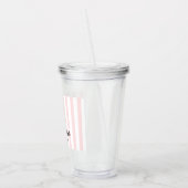 バチェロレッテピンクストライプ色 | 贈パーソナライズされた物 アクリルタンブラー (左)