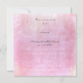 バチェロレッテピンクパウダーパステルウォーターカラー 招待状