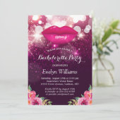 バチェロレッテピンクパープルグリッターリップフローラ 招待状 (スタンド正面)