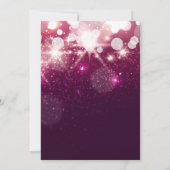 バチェロレッテピンクパープルグリッターリップフローラ 招待状 (裏面)