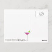 バチェロレッテピンクマルティニカクテルパーティーありがとう ポストカード (裏面)