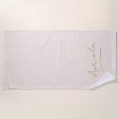 バチェロレッテピンクミニマルモダンリスト ビーチタオル (正面)