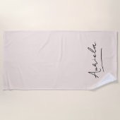 バチェロレッテピンクミニマルモダンリスト ビーチタオル (正面)