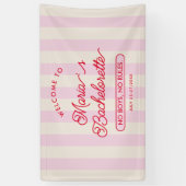 バチェロレッテピンクモダン歓迎 横断幕 (縦)