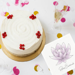 バチェロレッテピンクロータス スタンダードカクテルナプキン