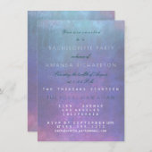 バチェロレッテピンク水中競技パステルウォーターカラー 招待状 (正面/裏面)