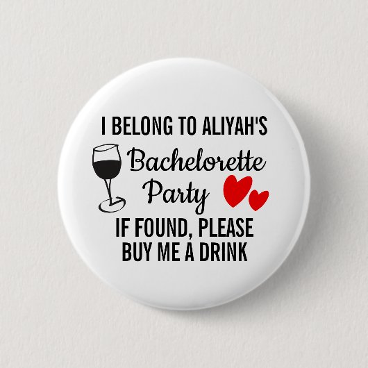 バチェロレッテピンバッジ買- Me A Drink 缶バッジ (正面)