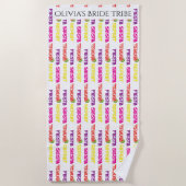 バチェロレッテフィエスタシエスタテキラリピート ビーチタオル (正面)