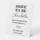 バチェロレッテフリーバー白黒の花嫁 台座サイン (正面)