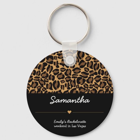 バチェロレッテブイジトレンディーレオパードプリント キーホルダー (正面)