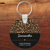 バチェロレッテブイジトレンディーレオパードプリント キーホルダー (裏面)