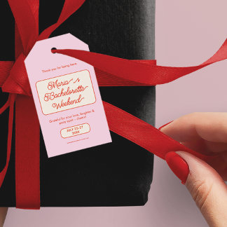 バチェロレッテブライダルシャワーお願いありがとう ギフトタグ