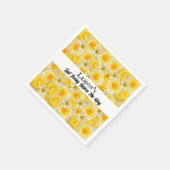 バチェロレッテブライダルシャワーゴルフイエローホワイト スタンダードカクテルナプキン (角)