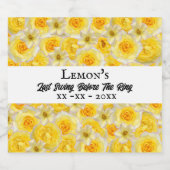 バチェロレッテブライダルシャワーゴルフイエローホワイト スパークリングワインラベル (シングルラベル)