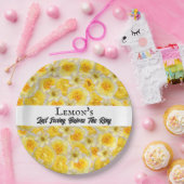 バチェロレッテブライダルシャワーゴルフイエローホワイト ペーパープレート (パーティー)