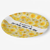 バチェロレッテブライダルシャワーゴルフイエローホワイト ペーパープレート (アングル)