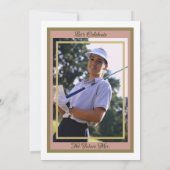 バチェロレッテブライダルシャワーゴルフバラ金ゴールド 招待状 (裏面)