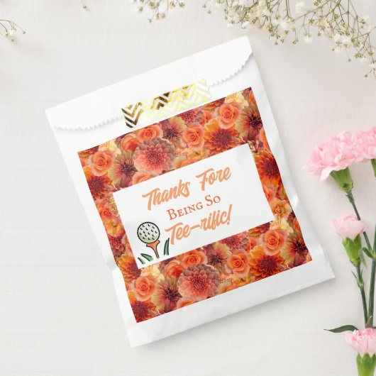 バチェロレッテブライダルシャワーゴルフピーチオレンジ フェイバーバッグ (封をした状態)