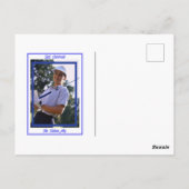 バチェロレッテブライダルシャワーゴルフブルーフラワー ポストカード (裏面)