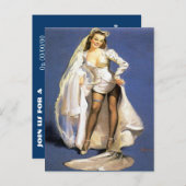 バチェロレッテブライダルシャワーパーティー..... インビテーションポストカード (正面/裏面)