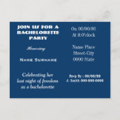 バチェロレッテブライダルシャワーパーティー..... インビテーションポストカード (裏面)