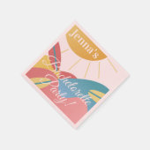 バチェロレッテブライダルシャワービーチサーフィン スタンダードカクテルナプキン (角)