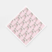 バチェロレッテブライダルシャワーピンク スタンダードランチョンナプキン (角)