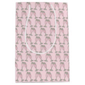 バチェロレッテブライダルシャワーピンク ミディアムペーパーバッグ (正面)