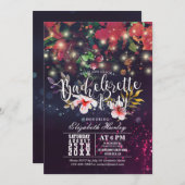 バチェロレッテブライダルシャワーブルゴーニュフローラ 招待状 (正面/裏面)