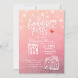 バチェロレッテブライダルシャワーメイスンジャールストリングライト サンキューカード