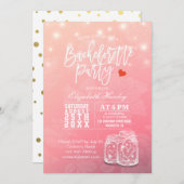 バチェロレッテブライダルシャワーメイスンジャールストリングライト サンキューカード (正面/裏面)