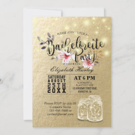 バチェロレッテブライダルシャワーメイスンジャールライト 招待状