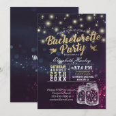 バチェロレッテブライダルシャワーメイスンジャールライト 招待状 (正面/裏面)