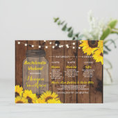 バチェロレッテブライダルシャワー旅程ジャルヒマワリ 招待状 (スタンド正面)