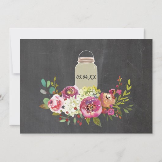 バチェロレッテブライダルシャワー旅程Jars Chalk 招待状 (裏面)