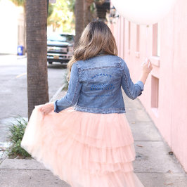 バチェロレッテブライドメイ結婚ドブライダル デニムジャケット