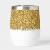 バチェロレッテブライド金ゴールドグリッターワインタンブラー (背面)