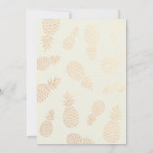 バチェロレッテブラックと金ゴールドパイナップルカップル 招待状 (裏面)