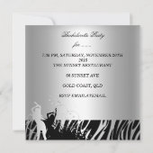 バチェロレッテブラックシルバーゼブラダンス 招待状 (裏面)