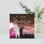 バチェロレッテブラックピンクホワイトシルバー 招待状 (スタンド正面)