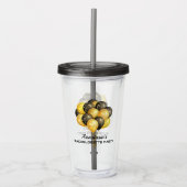 バチェロレッテブラック金ゴールドバルーンカスタム アクリルタンブラー (正面)