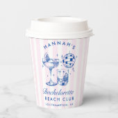 バチェロレッテブルーディスコカクテルブルー&ピンク 紙コップ (裏面)