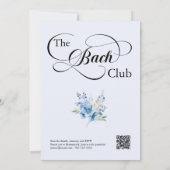 バチェロレッテブルーフローラカクテルガールズトリップ 招待状 (裏面)