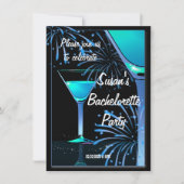 バチェロレッテブルーマルティーニカクテルパーティー 招待状 (正面)