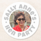 バチェロレッテヘンパーティー ラウンドペーパーコースター (正面)