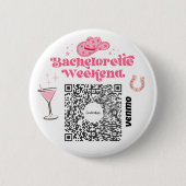 バチェロレッテベンモQRコー買ドックの花嫁Aドリンク 缶バッジ (正面)