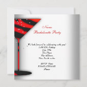 バチェロレッテホワイトレッドハイヒールシューズ 招待状 (裏面)