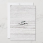 バチェロレッテボーフローラフェザー素朴ウッド 招待状 (裏面)